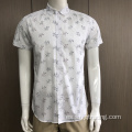 Camisa de manga corta con estampado de 100% algodón en sunmmer